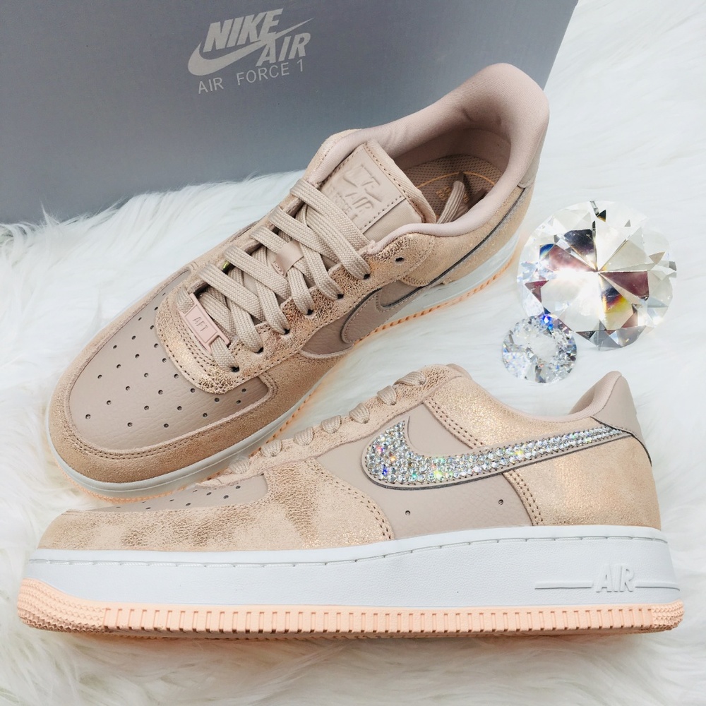 Rose Gold Swarovski Nike Air Force 1 ‘07 Premium